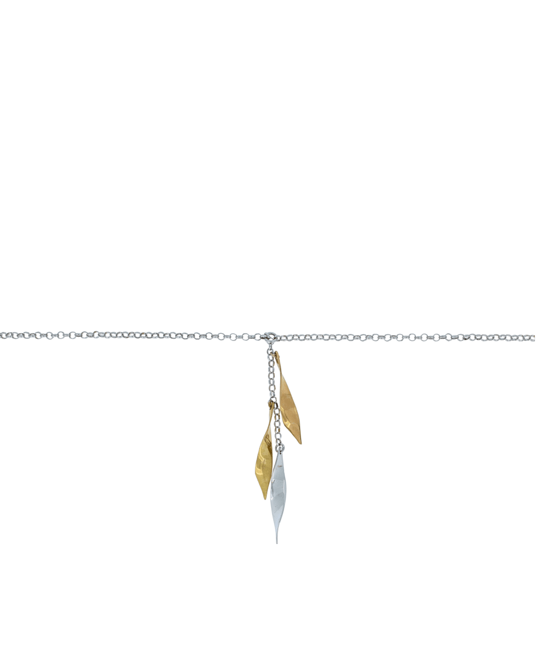 18CT W/G TASSLE NKLT